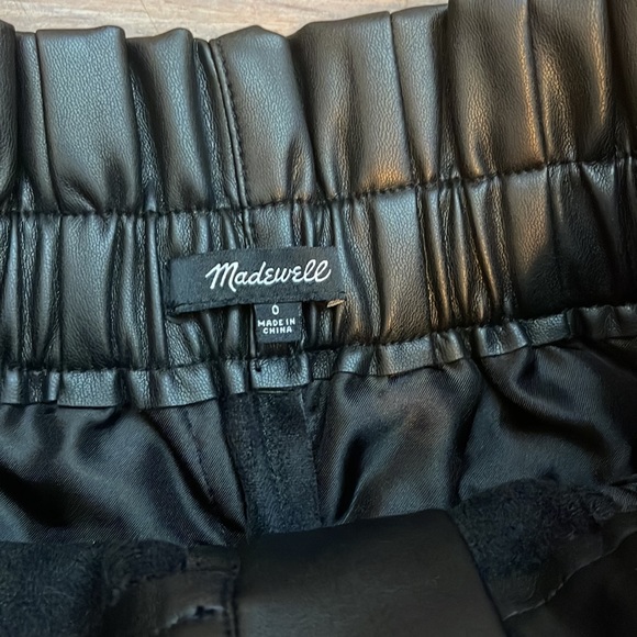 WORN ONCE ‼️ Madewell Pleather Paperbag Pants - Picture 4 of 5